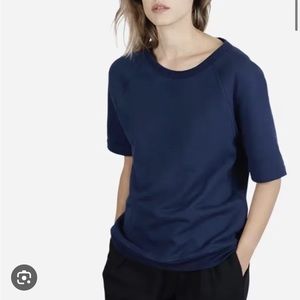 Navy Everlane short sleeve sweatshirt S